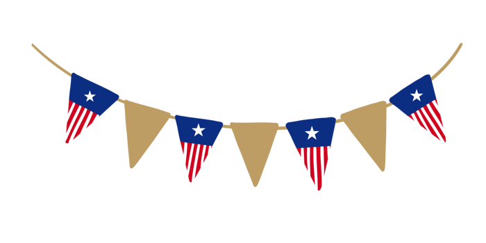 4th of July Bunting png
