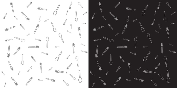 Spoon and fork pattern. vector illustration