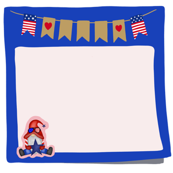 4th of July Sticky note png
