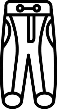 Sports Trouser Line Icon vector