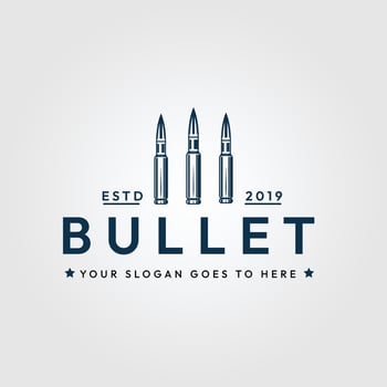 bullet vintage logo, icon and symbol,  vector illustration design