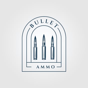 bullet vintage logo, icon and symbol,  with emblem vector illustration design