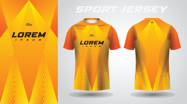 yellow t-shirt sport jersey design vector