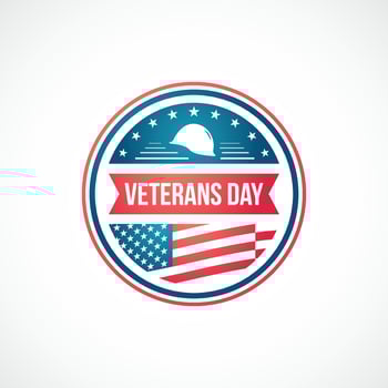 Veterans day design template for badges, labels, emblems, and banners. vector