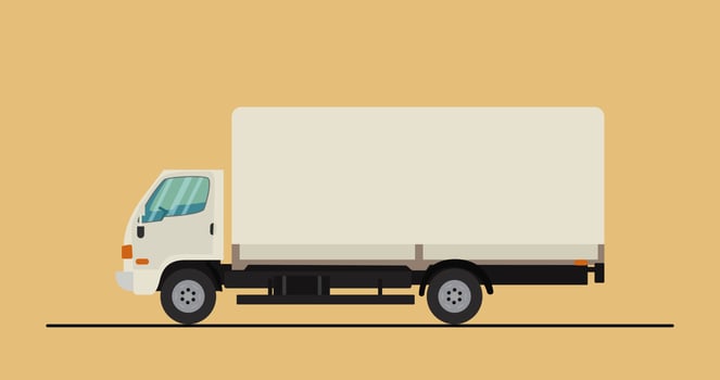Express delivery service truck icon vector illustration.
