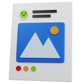 3d rendering post interface isolated png