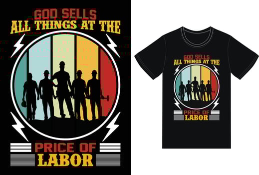 Premium USA Labor day Vector Typography T-Shirt Design For All People