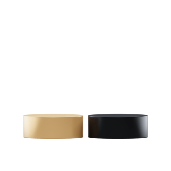 3d Blank Black Golden podium stand display. Minimalist pedestal or showcase scene for present product and mock up png
