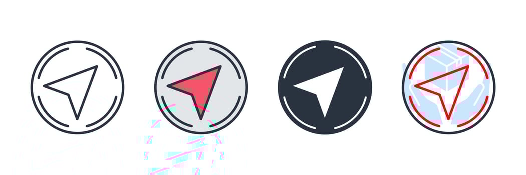 navigation icon logo vector illustration. Compass symbol template for graphic and web design collection