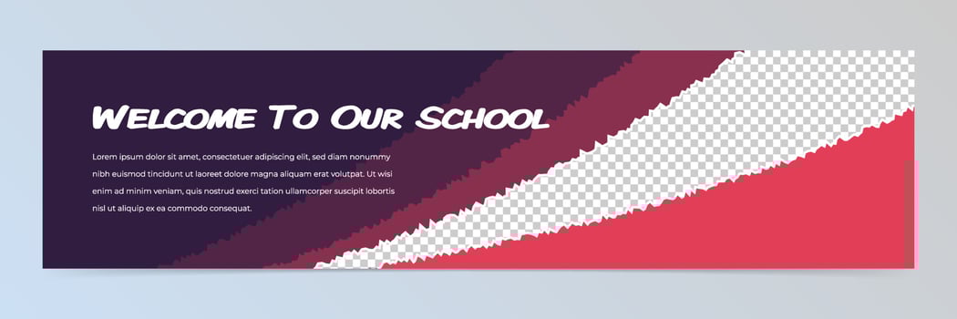 Modern abstract linkedin banner template vector