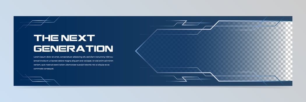 Modern abstract linkedin banner template vector