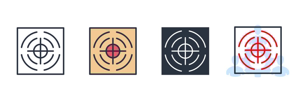 precision icon logo vector illustration. target symbol template for graphic and web design collection