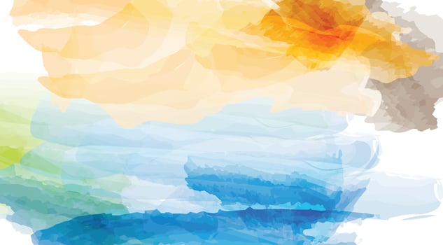 free watercolor wet wash splash background template with elegant color vector