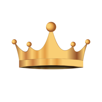 Golden crown. Transparent background. Illustration png