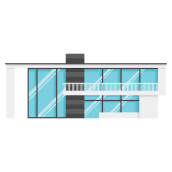 A modern house or home. Modern building and architecture. png