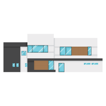 A modern house or home. Modern building and architecture. png