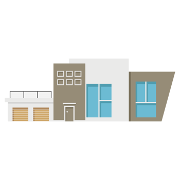 A modern house or home. Modern building and architecture. png
