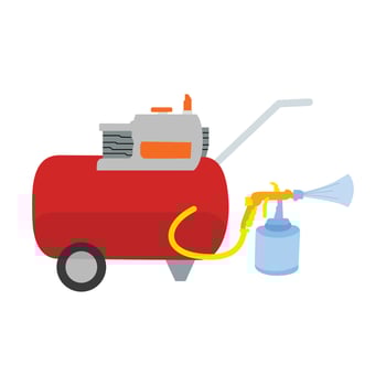 compressor vector illustration, accompanied by vector illustration