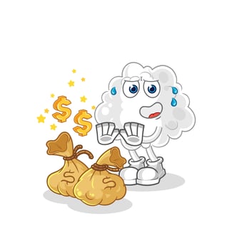 white cloud cute vector