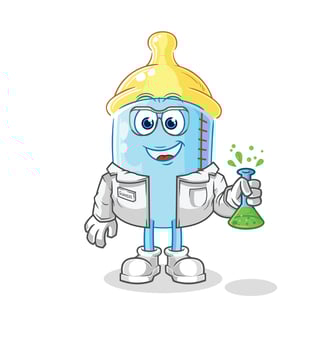 baby bottle cartoon vector