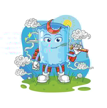 canned fish cute cartoon vector