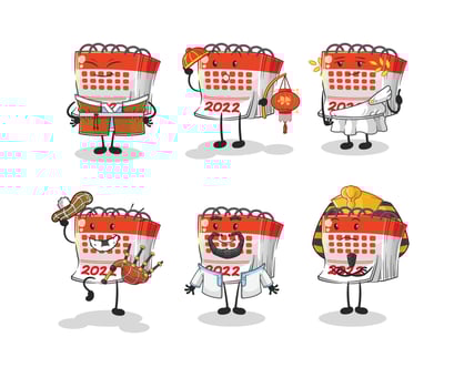 calender cartoon vector
