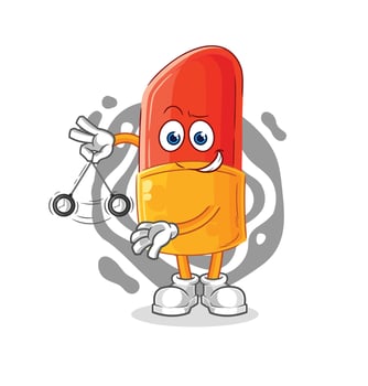lipstick cute cartoon vector