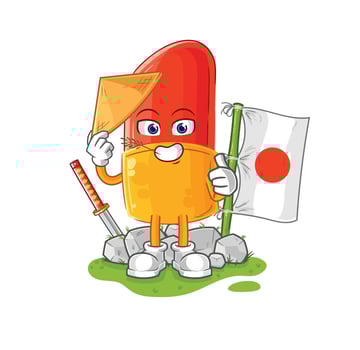 lipstick cartoon character vector