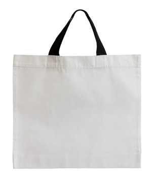 white fabric bag isolated with clipping path for mockup png