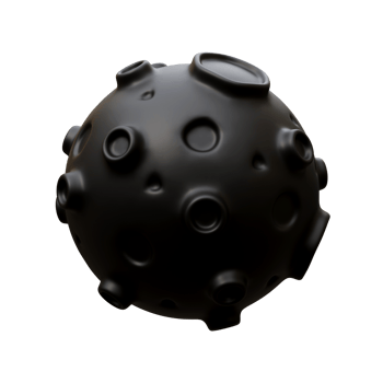 3d moon planet illustration png