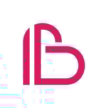 Letter B Love Line Simplicity Logo vector