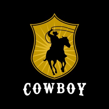 Sherif Cowboy Badge Logo Design vector