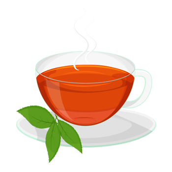 A Cup of Tea with Leaves Tea png