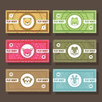 Fake Paper Money Background vector