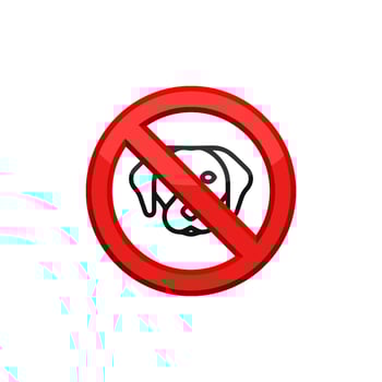 Prohibition Dog Icon EPS 10 vector