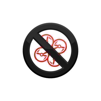 Prohibition Drone Icon EPS 10 vector