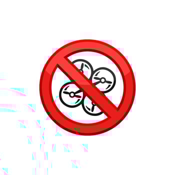 Prohibition Drone Icon EPS 10 vector