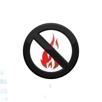 Prohibition Fire Icon EPS 10 vector