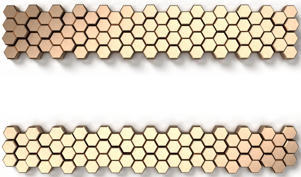 3d rendering image of hexagon solid shape on white background png