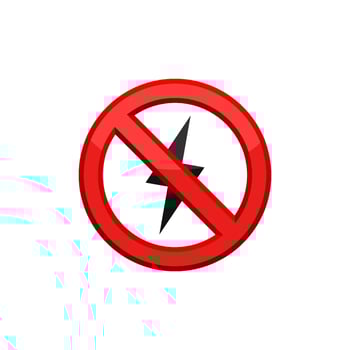 Prohibition Flash Icon EPS 10 vector