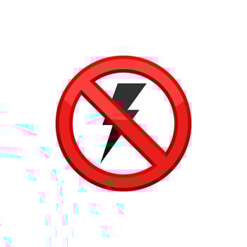 Prohibition Flash Icon EPS 10 vector