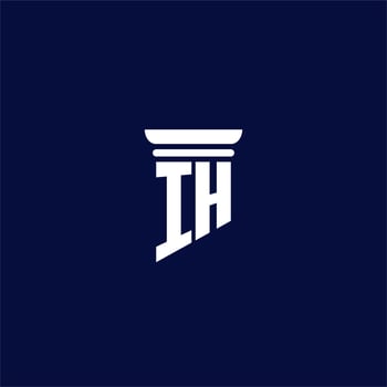 IH initial monogram logo design for law firm vector