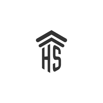 HS initial for law firm logo design vector