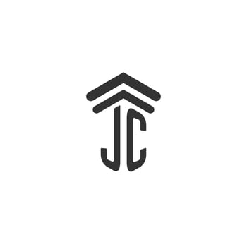JC initial for law firm logo design vector