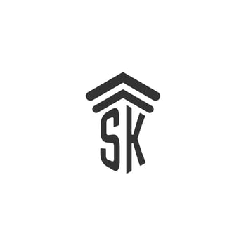 SK initial for law firm logo design vector