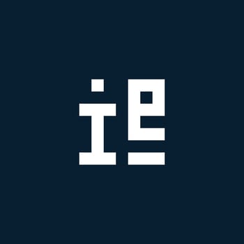 IE initial monogram logo with geometric style vector