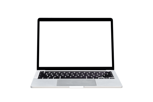 Laptop computer or notebook with blank screen png