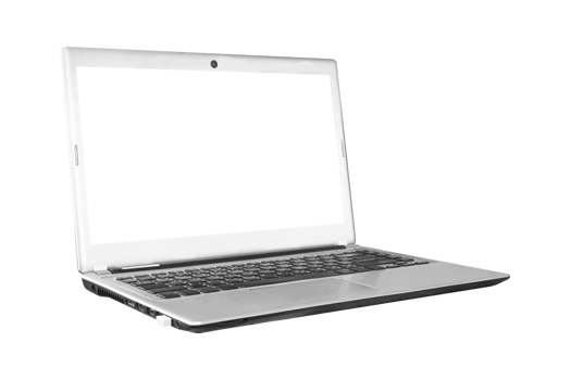 Laptop computer or notebook with blank screen png