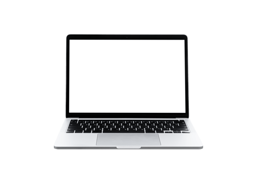 Laptop computer or notebook with blank screen png