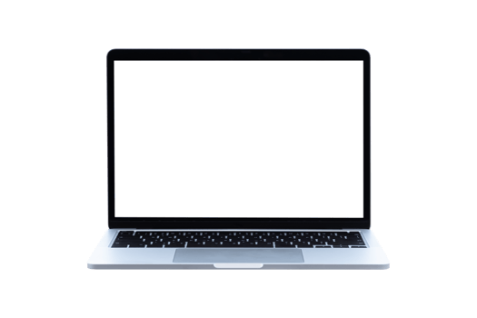 Laptop computer or notebook with blank screen png